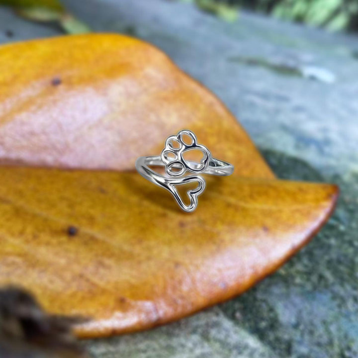 Regulowany pierścionek w kształcie serca ze stali nierdzewnej