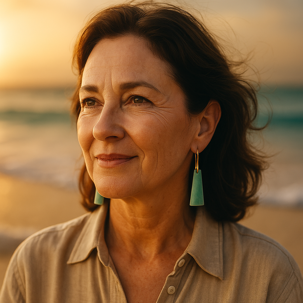 Eliora | Szmaragdowo zielone kolczyki aqua