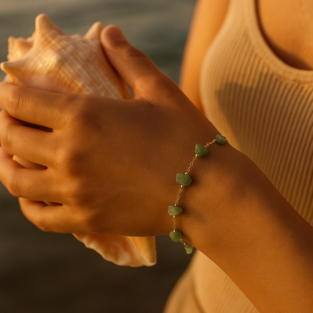 Dahlie | Bransoletka z fragmentami wody