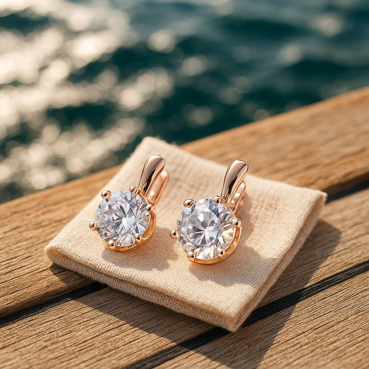 Eirene | Okrągłe kolczyki z cyrkonią