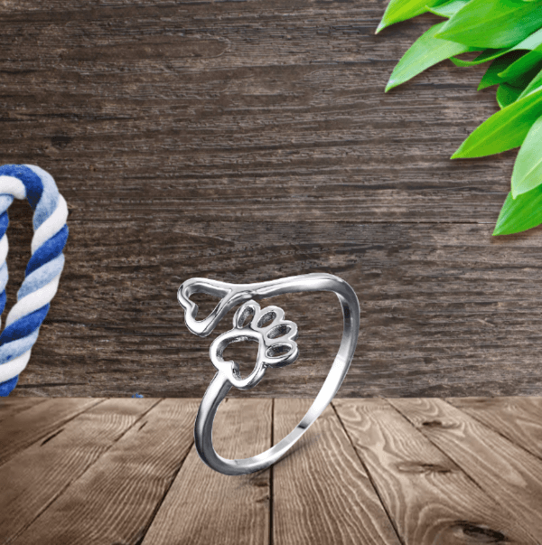 Regulowany pierścionek w kształcie serca ze stali nierdzewnej